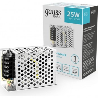 Блок питания GAUSS BASIC 12V 25W IP20 Блок питания GAUSS BASIC 12V 25W IP20