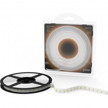 Лента GAUSS LED 5050/30-SMD 7.2W 12V DC теплый белый IP66 (блистер 5м)