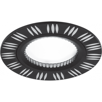 Светильник GAUSS ALUMINIUM AL018 Круг. Черный/Хром, Gu5.3 Светильник GAUSS ALUMINIUM AL018 Круг. Черный/Хром, Gu5.3