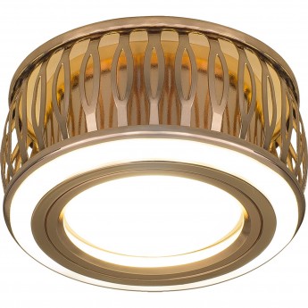 Светильник GAUSS BACKLIGHT BL096 Кругл. Золото/Белый, Gu5.3, 3W, LED 3000K 1/30 Светильник GAUSS BACKLIGHT BL096 Кругл. Золото/Белый, Gu5.3, 3W, LED 3000K 1/30