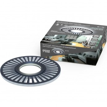 Светильник GAUSS BACKLIGHT BL135 круглый/узор, Черный, Gu5.3, 3W, LED 4000K Светильник GAUSS BACKLIGHT BL135 круглый/узор, Черный, Gu5.3, 3W, LED 4000K