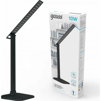 Светильник настольный GAUSS GTL201 580lm 170-265V черный LED 1/10/40